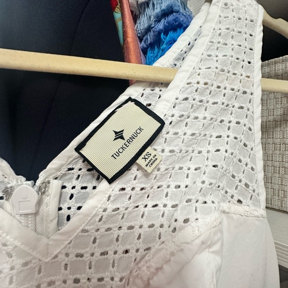 Tuckernuck White Crochet Waist Summer Dress - Picture 3 of 5